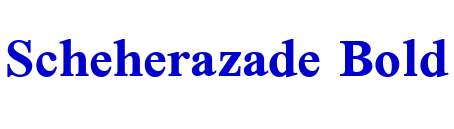 Scheherazade Bold 字体